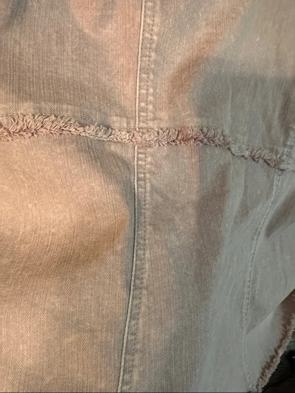 LOGO Denim by Lori Goldstein Light Washed Dusty Mauve Button-Front Denim Shacket